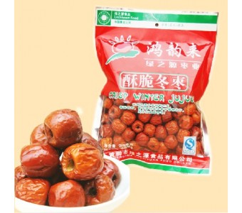 河北特产 绿之源 黄骅 脆冬枣 258g 无核沧州枣
