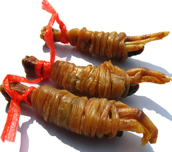 鸭脚包安徽特产水阳三宝鸭肠包爪掌心舌尖上的中国美食